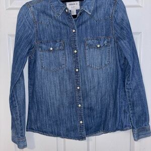 Forever 21 Button Up Denim Top